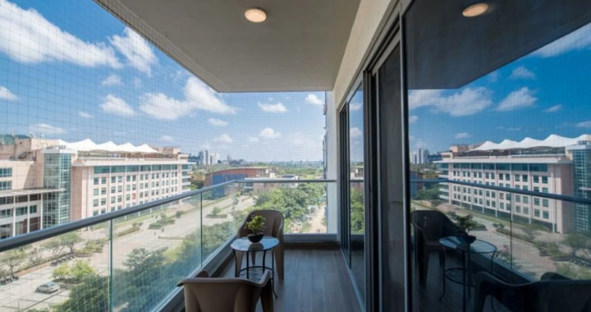 Luxurious living room at Eon Homes corporate stay in Hinjewadi