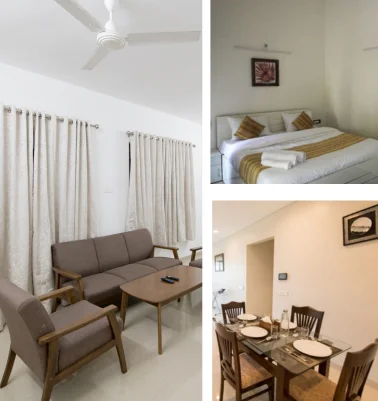 Modern interiors of Lavish World corporate apartments in Pune
