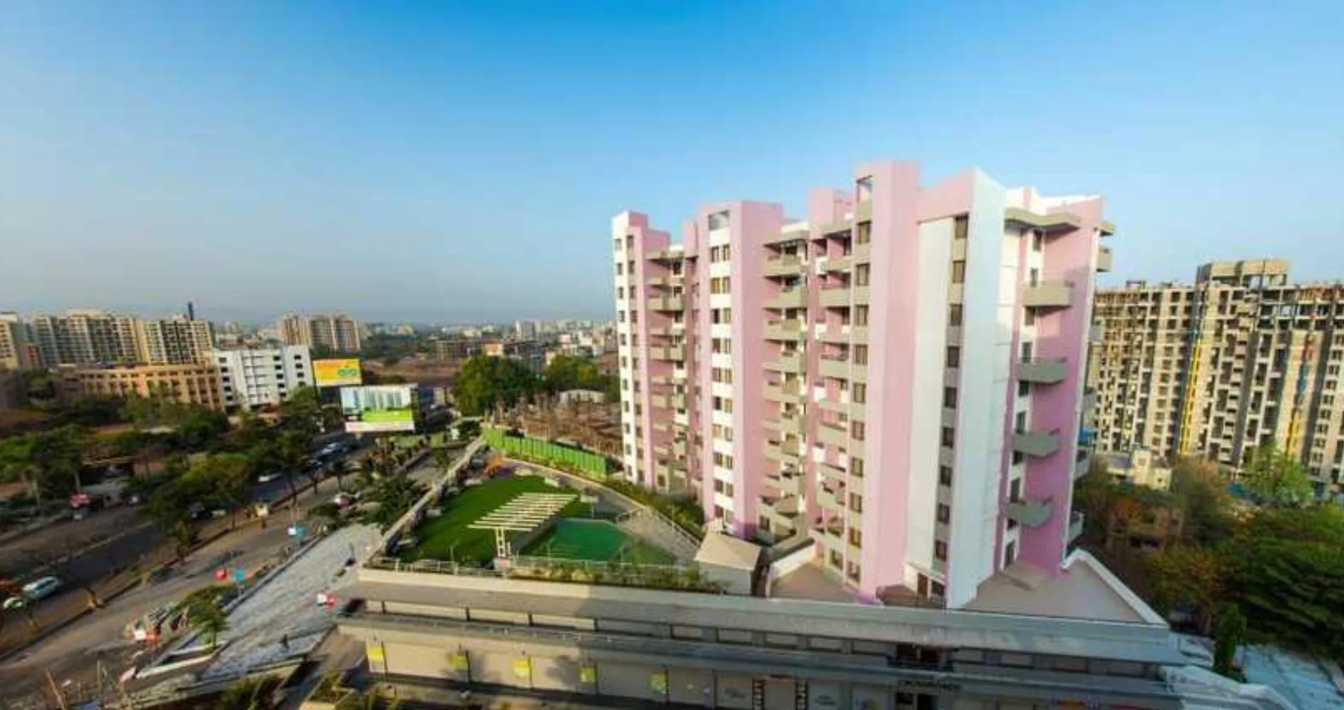Stylish Living Room at Rainbow Grace Corporate Apartment in Wagholi