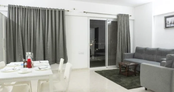 Velstand corporate apartment in Kharadi, Pune featuring elegant interiors and premium comfort